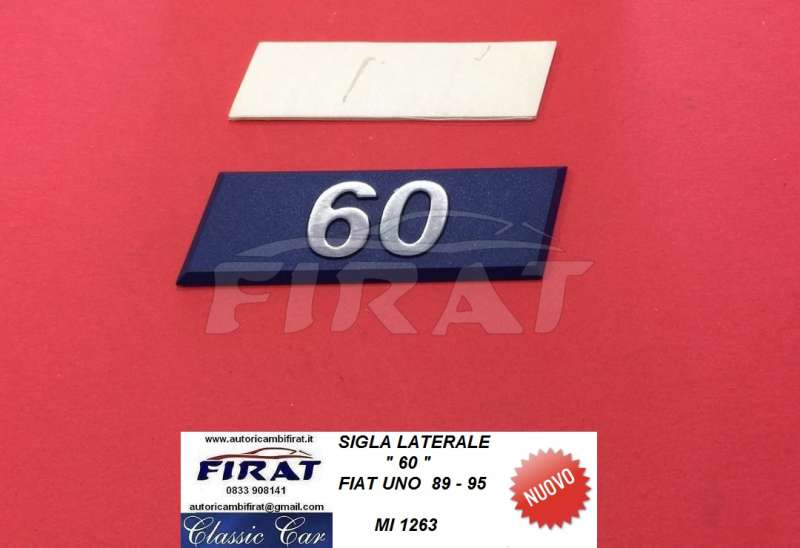 SIGLA LATERALE 60 FIAT UNO 89 - 95 (1263)